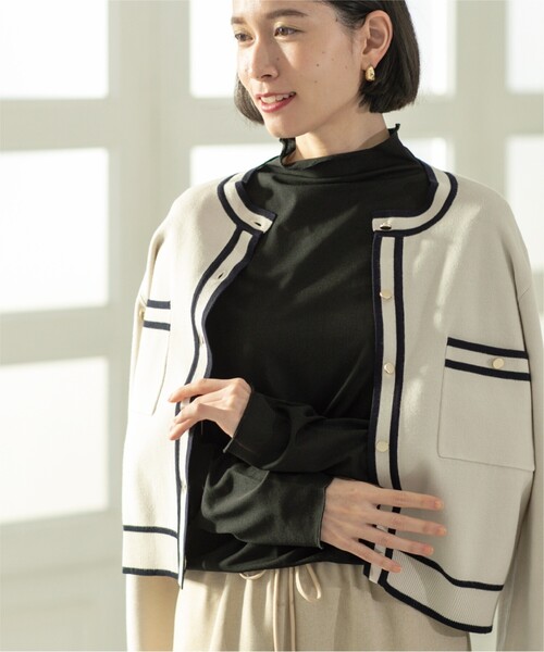 OPAQUE.CLIP(オペークドットクリップ)の「◆≪ヒルナンデス!で紹介≫ シアーメロウハイネックトップス(Tシャツ/カットソー・レディース・ライトグレー/ホワイト/スモーキーグリーン系/ブラック・38/40/42/36)」の12枚目の写真