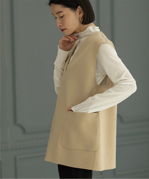 OPAQUE.CLIP（オペークドットクリップ）の「◆≪ヒルナンデス！で紹介≫ シアーメロウハイネックトップス（Tシャツ/カットソー・レディース・ライトグレー/ホワイト/スモーキーグリーン系/ブラック・38/40/42/36）」の21枚目の写真