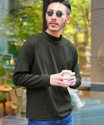 モックネックロンT カットソー