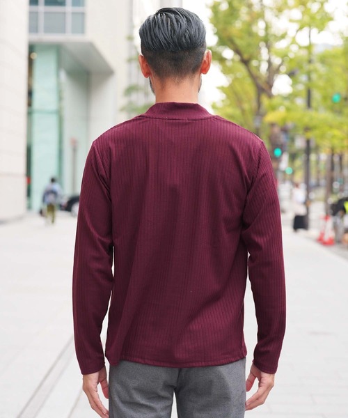 jiggys shop（ジギーズショップ）の「モックネックロンT カットソー（Tシャツ/カットソー・メンズ・チャコール/ブラック/ネイビー/ワイン/グレー・LARGE/X-LARGE/MEDIUM）」の21枚目の写真