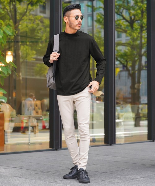 jiggys shop（ジギーズショップ）の「モックネックロンT カットソー（Tシャツ/カットソー・メンズ・チャコール/ブラック/ネイビー/ワイン/グレー・LARGE/X-LARGE/MEDIUM）」の7枚目の写真