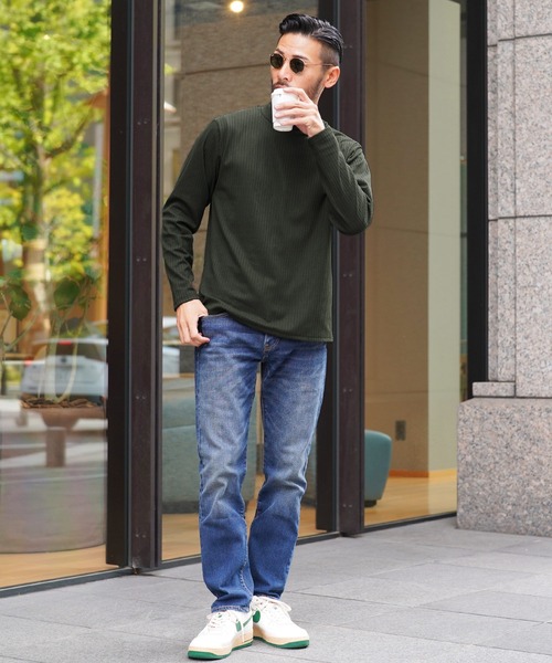 jiggys shop（ジギーズショップ）の「モックネックロンT カットソー（Tシャツ/カットソー・メンズ・チャコール/ブラック/ネイビー/ワイン/グレー・LARGE/X-LARGE/MEDIUM）」の11枚目の写真