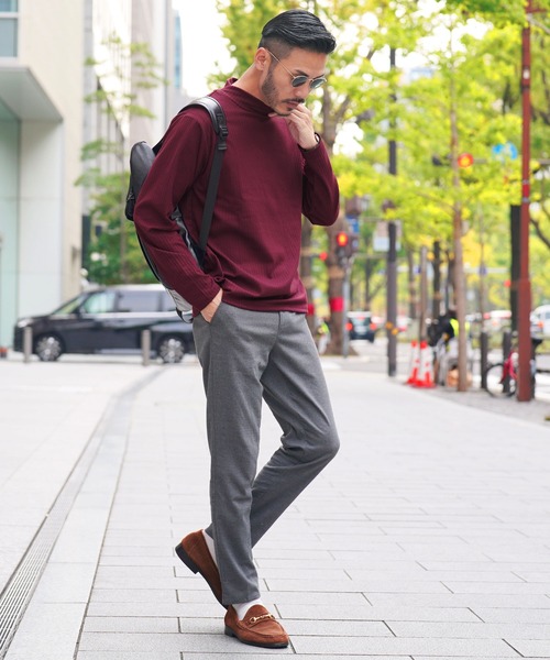 jiggys shop（ジギーズショップ）の「モックネックロンT カットソー（Tシャツ/カットソー・メンズ・チャコール/ブラック/ネイビー/ワイン/グレー・LARGE/X-LARGE/MEDIUM）」の15枚目の写真