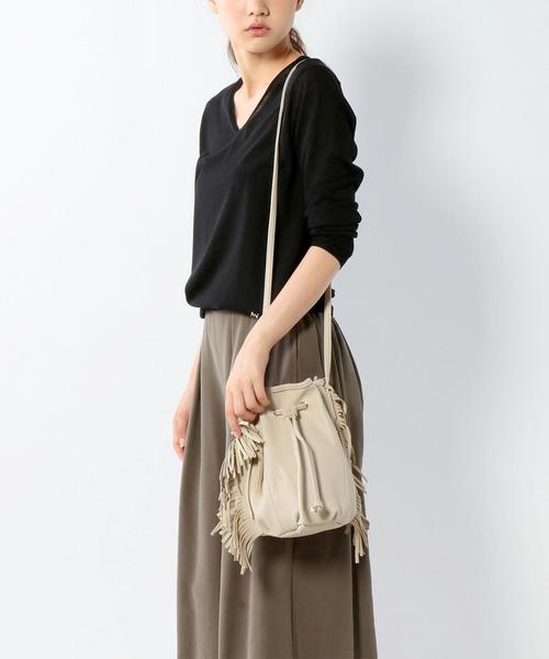 ODETTE E ODILE（オデットエオディール）の「カシェリエ/Cachellie フリンジショルダー（ショルダーバッグ・レディース・ブラック/ベージュ/ブラウン/オリーブ・フリー）」の10枚目の写真