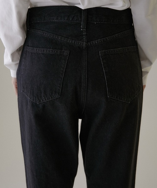 SALON adam et rope'（サロン アダム エ ロペ）の「【追加】COTTON USAセミフレアデニム2（デニムパンツ・レディース・ブルー系その他6/チャコールグレー・X-SMALL/S/M）」の9枚目の写真