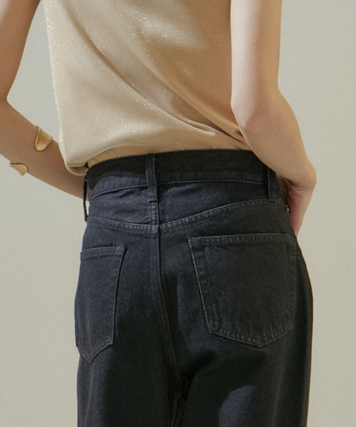 SALON adam et rope'（サロン アダム エ ロペ）の「【追加】COTTON USAセミフレアデニム2（デニムパンツ・レディース・ブルー系その他6/チャコールグレー・X-SMALL/S/M）」の21枚目の写真