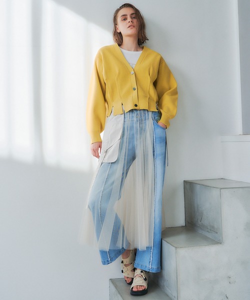 【セール】3wayレイヤードポケットデザインスカート（スカート）｜Editt by YECCA VECCA（エディットバイイェッカヴェッカ）