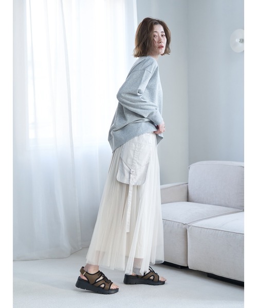 【セール】3wayレイヤードポケットデザインスカート（スカート）｜Editt by YECCA VECCA（エディットバイイェッカヴェッカ）