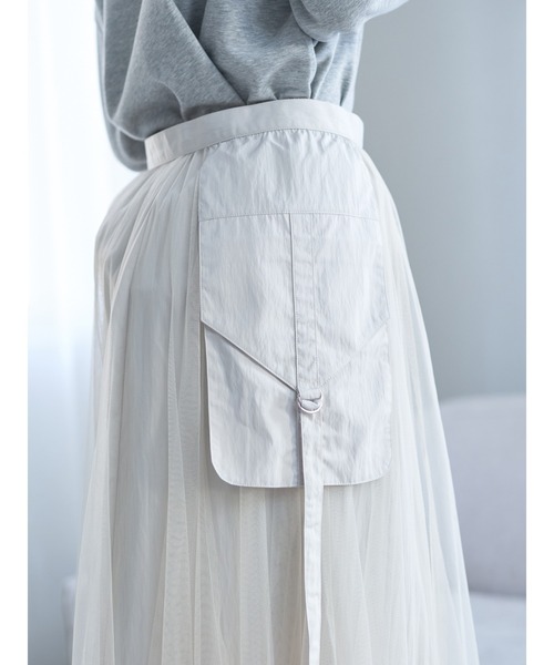 【セール】3wayレイヤードポケットデザインスカート（スカート）｜Editt by YECCA VECCA（エディットバイイェッカヴェッカ）