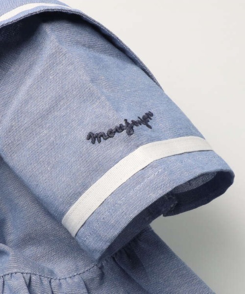 Moujonjon（ムージョンジョン）の「ダンガリーセーラーワンピース（ワンピース・キッズ・ブルー・90/100/110/120/130/140）」の5枚目の写真