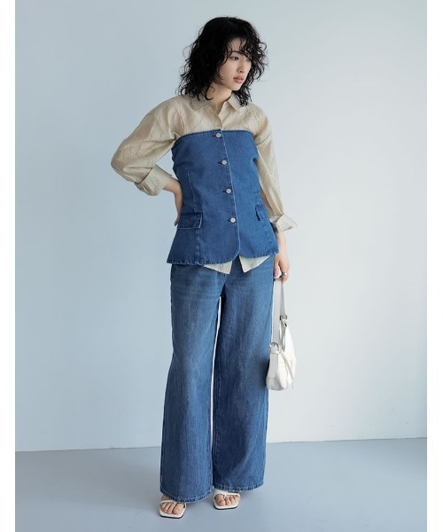 MARANT ETOILE デニムトップス ベアトップ ビスチェ MARANT ETOILE デニムトップス ベアトップ ビスチェ - メルカリ