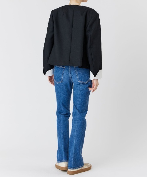 THE SHINZONE（ザ　シンゾーン）の「LOTUS JACKET / SHINZONE ロータスジャケット（ノーカラージャケット・レディース・ブラック・34/36）」の7枚目の写真