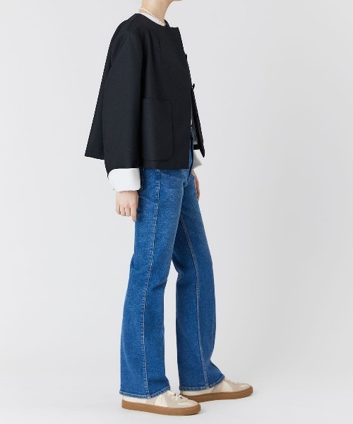 THE SHINZONE（ザ　シンゾーン）の「LOTUS JACKET / SHINZONE ロータスジャケット（ノーカラージャケット・レディース・ブラック・34/36）」の6枚目の写真