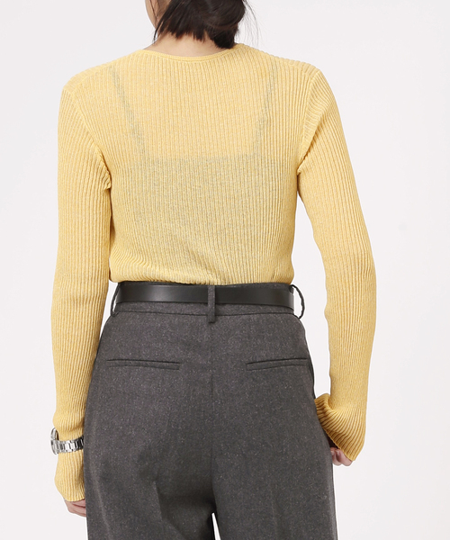 AP STUDIO（エーピーストゥディオ）の「TCリブプルオーバー（ニット/セーター・レディース・ネイビー/イエロー/グレー・FREE）」の9枚目の写真