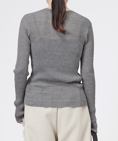 AP STUDIO（エーピーストゥディオ）の「TCリブプルオーバー（ニット/セーター・レディース・ネイビー/イエロー/グレー・FREE）」の4枚目の写真