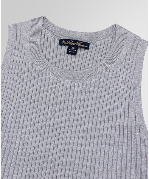 BROOKS BROTHERS(ブルックスブラザーズ)の「シルクブレンド クルーネック ノースリーブセーター(ニット/セーター・レディース・ネイビー/ヘザーグレー・SMALL/X-SMALL/LARGE/MEDIUM)」の18枚目の写真