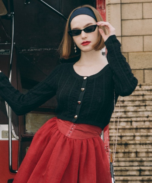 EIMY ISTOIRE（エイミーイストワール）の「ジャガードフレンチヘアバンド（ヘアバンド・レディース・マルチ/ネイビー/ブラック/ホワイト・FREE）」の3枚目の写真