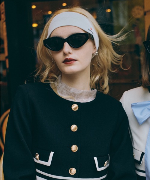 EIMY ISTOIRE（エイミーイストワール）の「ジャガードフレンチヘアバンド（ヘアバンド・レディース・マルチ/ネイビー/ブラック/ホワイト・FREE）」の8枚目の写真