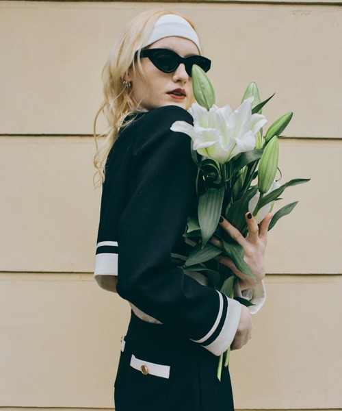 EIMY ISTOIRE（エイミーイストワール）の「ジャガードフレンチヘアバンド（ヘアバンド・レディース・マルチ/ネイビー/ブラック/ホワイト・FREE）」の9枚目の写真