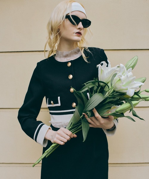 EIMY ISTOIRE（エイミーイストワール）の「ジャガードフレンチヘアバンド（ヘアバンド・レディース・マルチ/ネイビー/ブラック/ホワイト・FREE）」の10枚目の写真