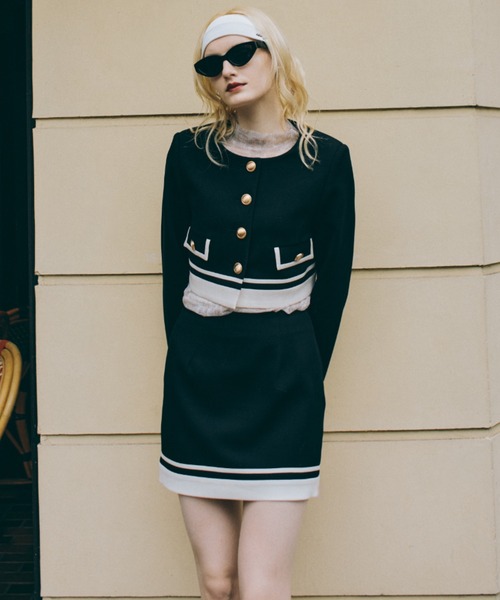 EIMY ISTOIRE（エイミーイストワール）の「ジャガードフレンチヘアバンド（ヘアバンド・レディース・マルチ/ネイビー/ブラック/ホワイト・FREE）」の12枚目の写真