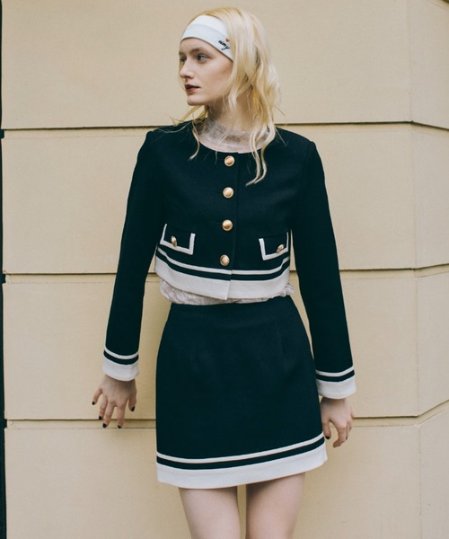 EIMY ISTOIRE（エイミーイストワール）の「ジャガードフレンチヘアバンド（ヘアバンド・レディース・マルチ/ネイビー/ブラック/ホワイト・FREE）」の13枚目の写真