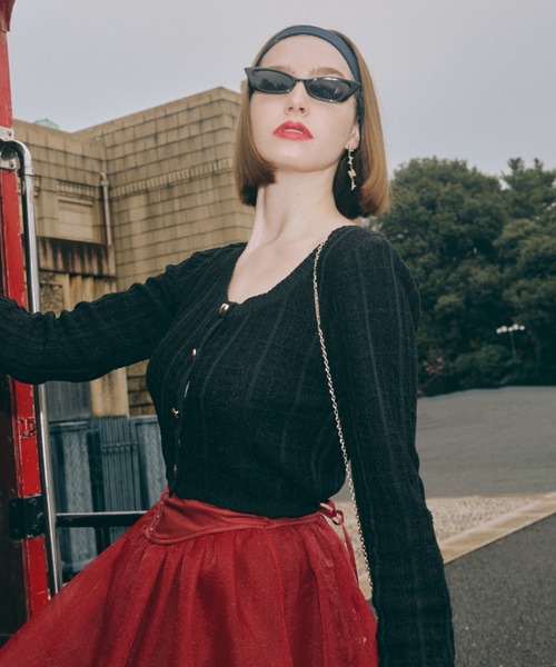 EIMY ISTOIRE（エイミーイストワール）の「ジャガードフレンチヘアバンド（ヘアバンド・レディース・マルチ/ネイビー/ブラック/ホワイト・FREE）」の15枚目の写真