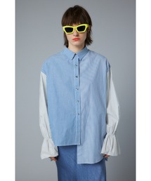 Frill asymmetry shirt フリルアシンメトリーシャツ