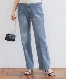 サイドマチストレッチストレートデニム【しゃがめるデニム】