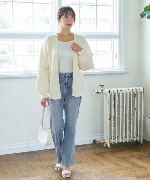 coca（coca）（コカ）の「サイドマチストレッチストレートデニム【しゃがめるデニム】（デニムパンツ・レディース・ブルー系その他・L/M/S）」の8枚目の写真