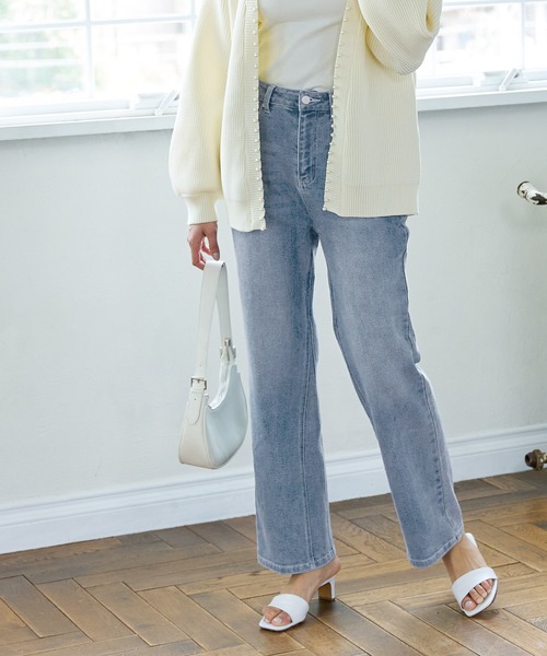 coca（coca）（コカ）の「サイドマチストレッチストレートデニム【しゃがめるデニム】（デニムパンツ・レディース・ブルー系その他・L/M/S）」の9枚目の写真