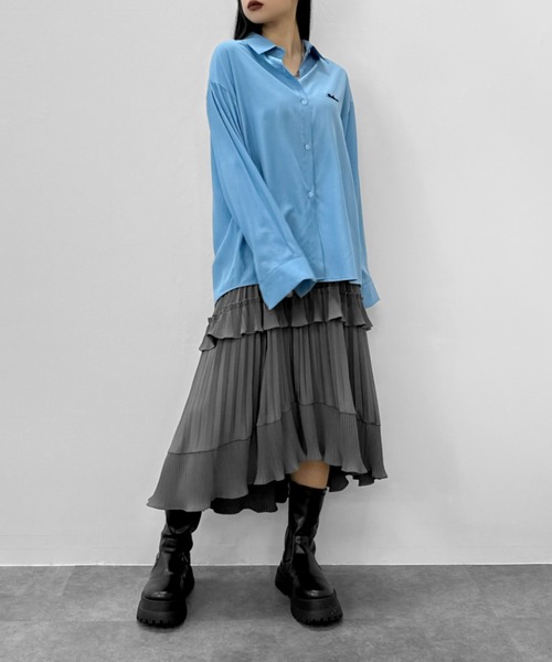 LVEU.(ラブユ.)の「【LVEU.】アシメフリルスカート / ボトムス スカート プリーツ ティアード アシメ アシンメトリー フリル ブラック グレー ZOZOTOWN限定(スカート・レディース・ブラック/グレー・FREE)」の17枚目の写真