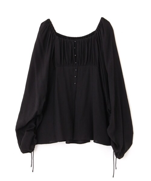 FREE'S MART（フリーズマート）の「フロントスリット2WAYオフショルギャザーブラウス（シャツ/ブラウス・レディース・ブルー/ブラック/ホワイト・FREE）」の20枚目の写真