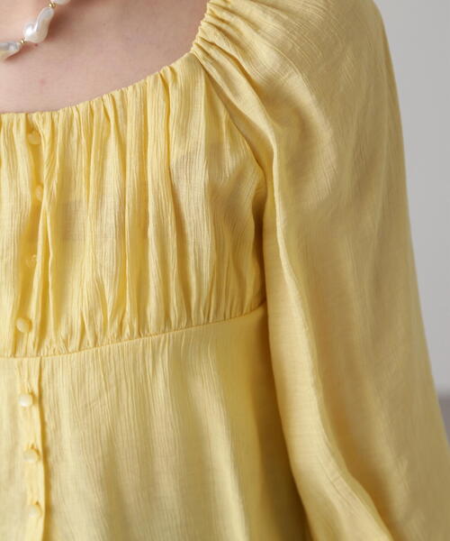 FREE'S MART（フリーズマート）の「フロントスリット2WAYオフショルギャザーブラウス（シャツ/ブラウス・レディース・ブルー/ブラック/ホワイト・FREE）」の9枚目の写真