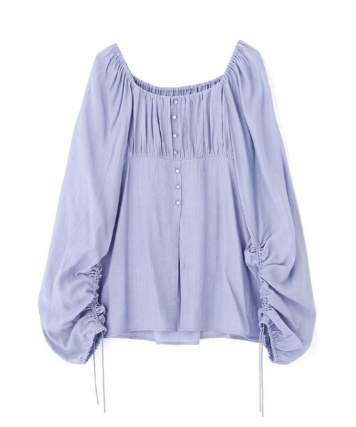 FREE'S MART（フリーズマート）の「フロントスリット2WAYオフショルギャザーブラウス（シャツ/ブラウス・レディース・ブルー/ブラック/ホワイト・FREE）」の12枚目の写真