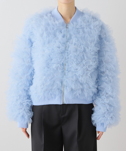 U by SPICK&SPAN(ユーバイスピックアンドスパン)の「【 DREAM Sister Jane/ドリームシスタージェーン】 Lillie Tulle Bomber Ja(その他アウター・レディース・サックスブルー・FREE)」の10枚目の写真
