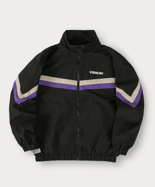 VISION STREET WEAR（ヴィジョンストリートウェア）の「【VISION STREET WEAR/ヴィジョンストリートウェア】スタンドナイロン切替トラックジャケット/ビッグシルエット（ナイロンジャケット・メンズ・ブラック/パープル/チャコールグレー/アイボリー・XL/L/M）」の15枚目の写真