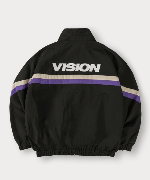VISION STREET WEAR（ヴィジョンストリートウェア）の「【VISION STREET WEAR/ヴィジョンストリートウェア】スタンドナイロン切替トラックジャケット/ビッグシルエット（ナイロンジャケット・メンズ・ブラック/パープル/チャコールグレー/アイボリー・XL/L/M）」の16枚目の写真