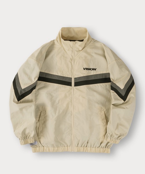 VISION STREET WEAR（ヴィジョンストリートウェア）の「【VISION STREET WEAR/ヴィジョンストリートウェア】スタンドナイロン切替トラックジャケット/ビッグシルエット（ナイロンジャケット・メンズ・ブラック/パープル/チャコールグレー/アイボリー・XL/L/M）」の19枚目の写真