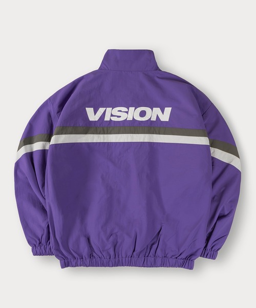 VISION STREET WEAR（ヴィジョンストリートウェア）の「【VISION STREET WEAR/ヴィジョンストリートウェア】スタンドナイロン切替トラックジャケット/ビッグシルエット（ナイロンジャケット・メンズ・ブラック/パープル/チャコールグレー/アイボリー・XL/L/M）」の10枚目の写真