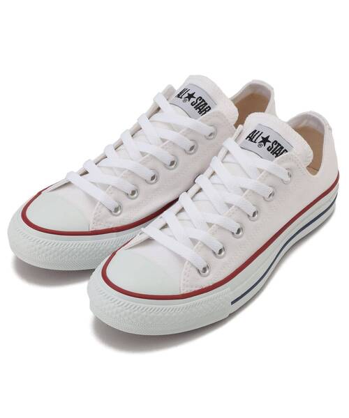 CONVERSE（コンバース）の「CONVERSE（コンバース）CANVAS ALL STAR OX/キャンバス オールスター/3216032（スニーカー・レディース・ホワイト/レッド・40/50/65）」の4枚目の写真