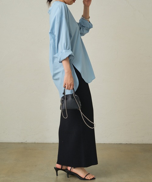 【Loungedress】パールVブラウス LOUNGEDRESS（ラウンジドレス）の「パールVブラウス（シャツ