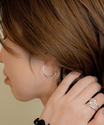 ニッケルフリー サークルメタルフックピアス