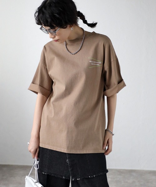 COMMRE(コムル)の「パウダーブリーチフォトルーズTシャツ(Tシャツ/カットソー・レディース・ピンク/ベージュ/チャコールグレー・FREE)」の14枚目の写真