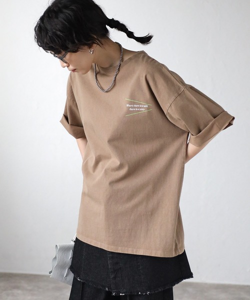 COMMRE(コムル)の「パウダーブリーチフォトルーズTシャツ(Tシャツ/カットソー・レディース・ピンク/ベージュ/チャコールグレー・FREE)」の16枚目の写真