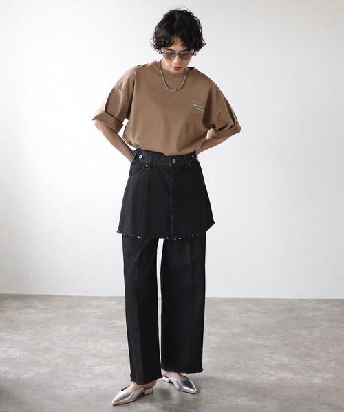 COMMRE(コムル)の「パウダーブリーチフォトルーズTシャツ(Tシャツ/カットソー・レディース・ピンク/ベージュ/チャコールグレー・FREE)」の18枚目の写真