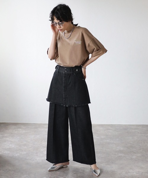 COMMRE(コムル)の「パウダーブリーチフォトルーズTシャツ(Tシャツ/カットソー・レディース・ピンク/ベージュ/チャコールグレー・FREE)」の19枚目の写真