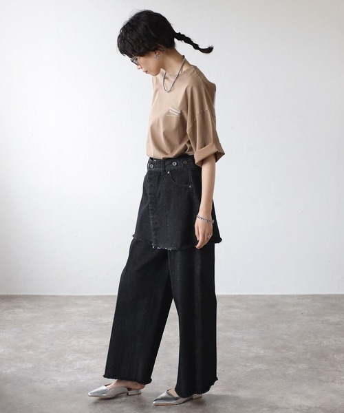 COMMRE(コムル)の「パウダーブリーチフォトルーズTシャツ(Tシャツ/カットソー・レディース・ピンク/ベージュ/チャコールグレー・FREE)」の20枚目の写真