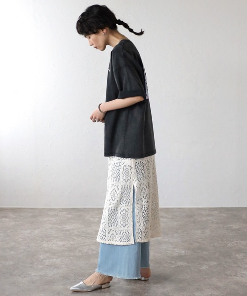 COMMRE(コムル)の「パウダーブリーチフォトルーズTシャツ(Tシャツ/カットソー・レディース・ピンク/ベージュ/チャコールグレー・FREE)」の4枚目の写真