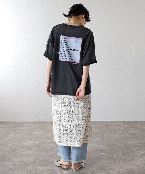 COMMRE(コムル)の「パウダーブリーチフォトルーズTシャツ(Tシャツ/カットソー・レディース・ピンク/ベージュ/チャコールグレー・FREE)」の5枚目の写真